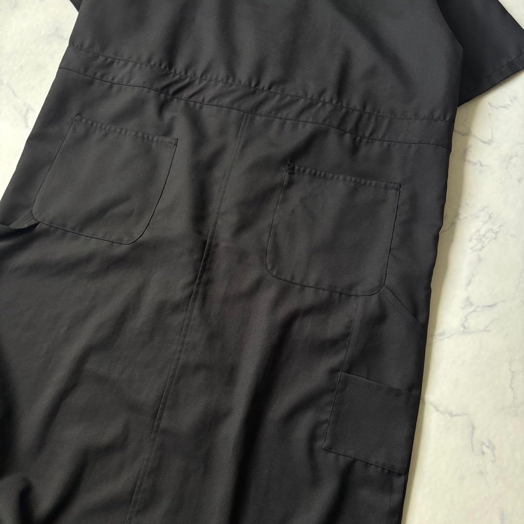 美品　mizuiro ind ペインターライクワンピース ブラック ◆7181