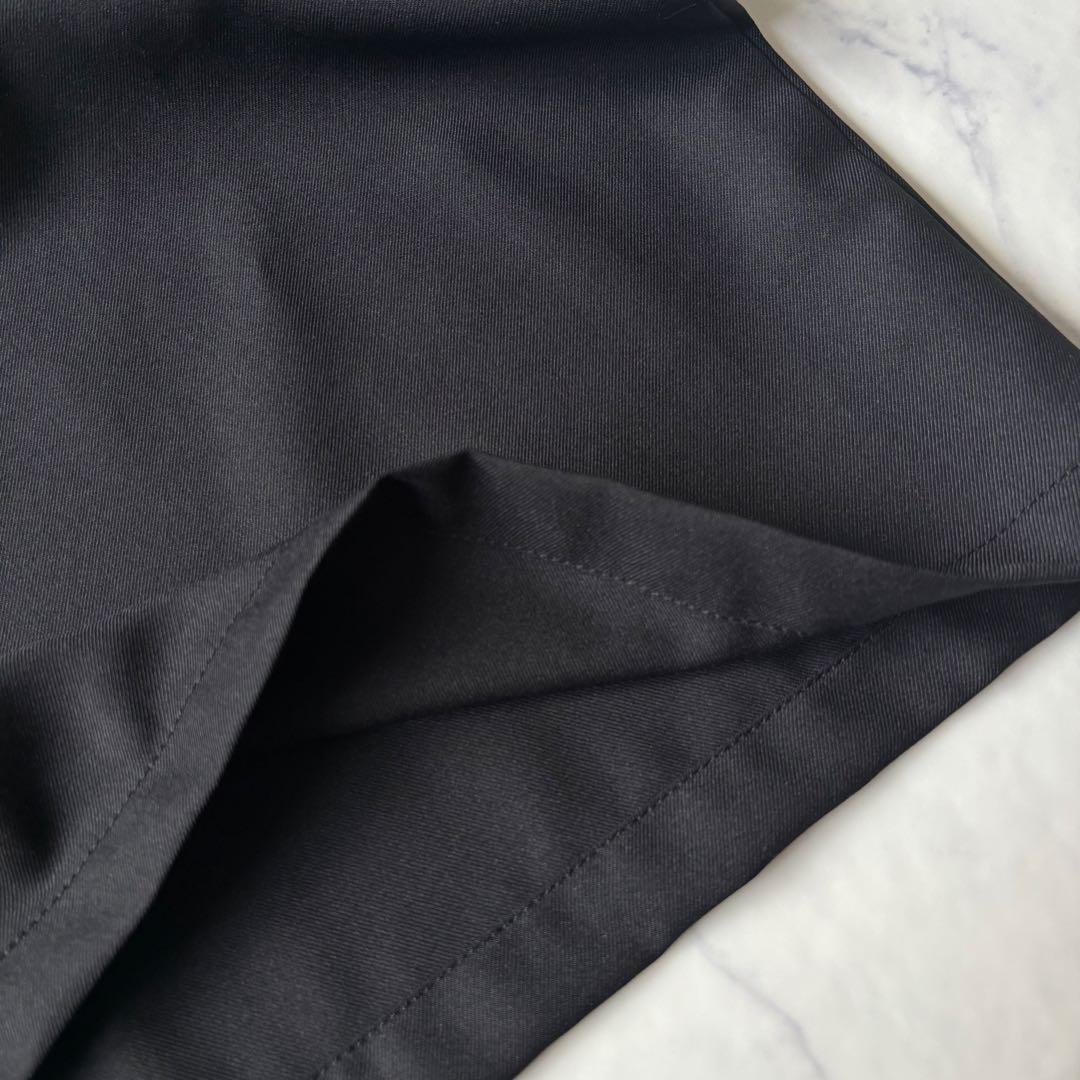 美品　mizuiro ind ペインターライクワンピース ブラック ◆7181