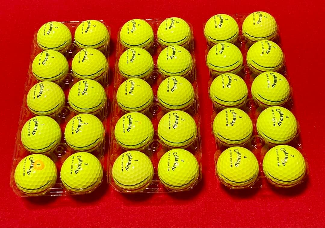 M130【中古ボール】キャロウェイ/E•R•C SOFT/トリプル/ 30個黄色