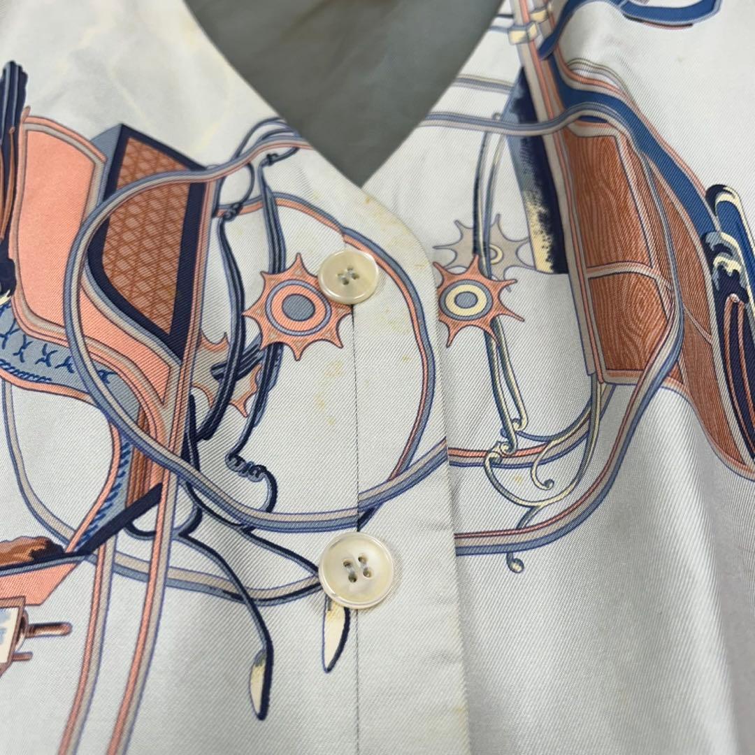 K511 M エルメス スカーフ柄 シルク ベスト マルチカラー レディース