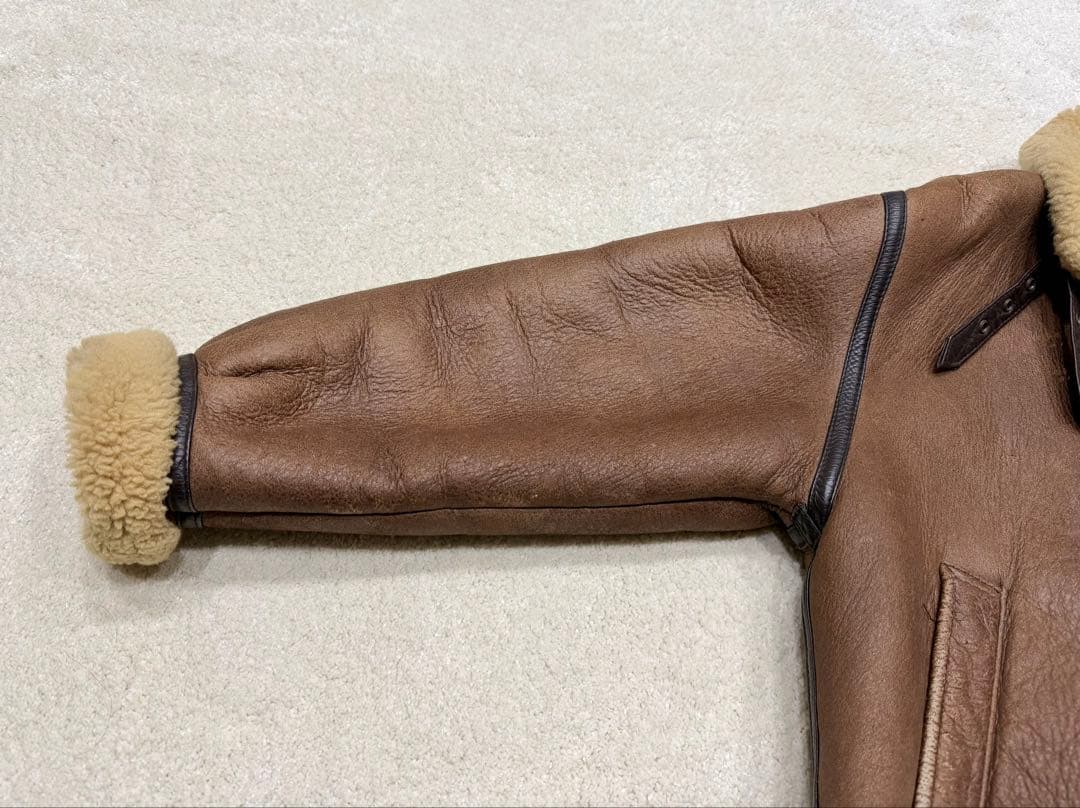 B3 羊革　レザージャケット　リアルムートン　ヴィンテージvintage b-3