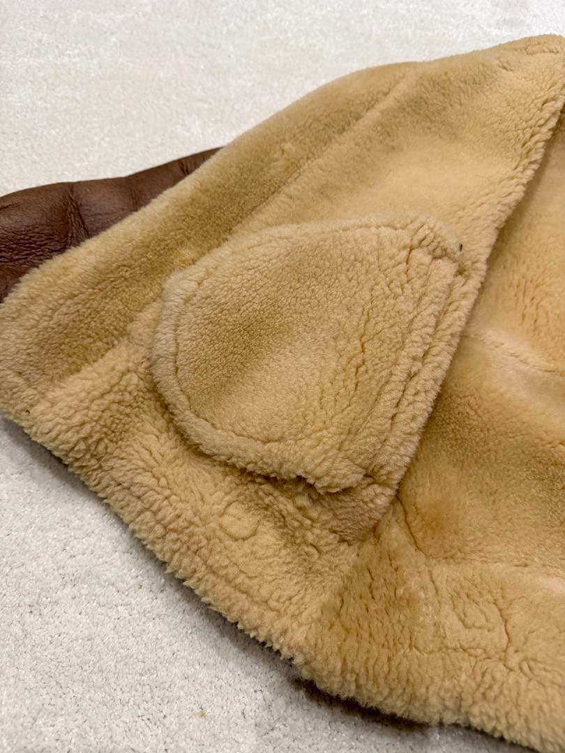 B3 羊革　レザージャケット　リアルムートン　ヴィンテージvintage b-3