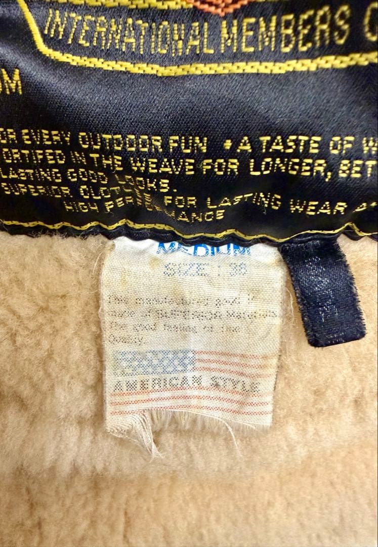 B3 羊革　レザージャケット　リアルムートン　ヴィンテージvintage b-3