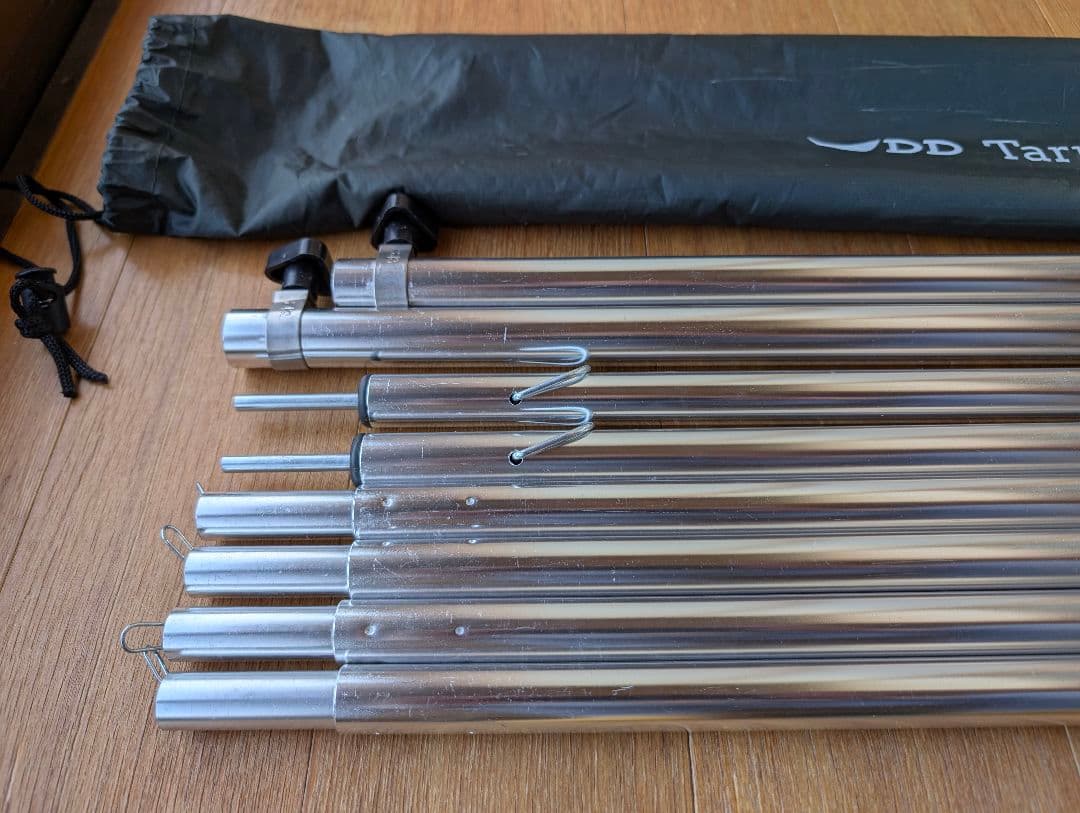 ✨1回使用✨　DD Tarp Pole -2.2m x 2本セット収納ケース付き
