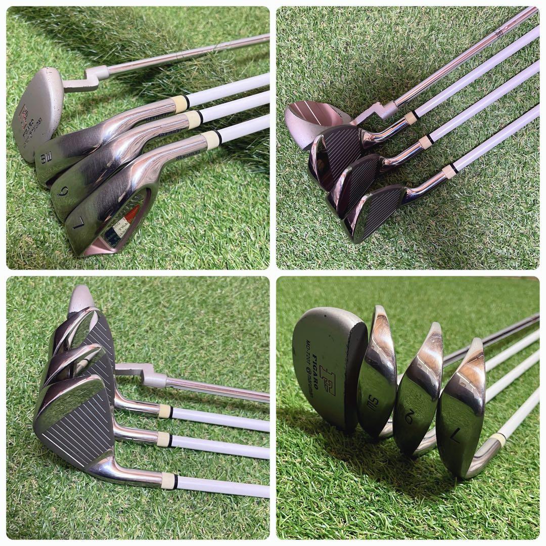 超可愛いピンク美品 初心者に優しい FIGAROレディースゴルフクラブ8本セット