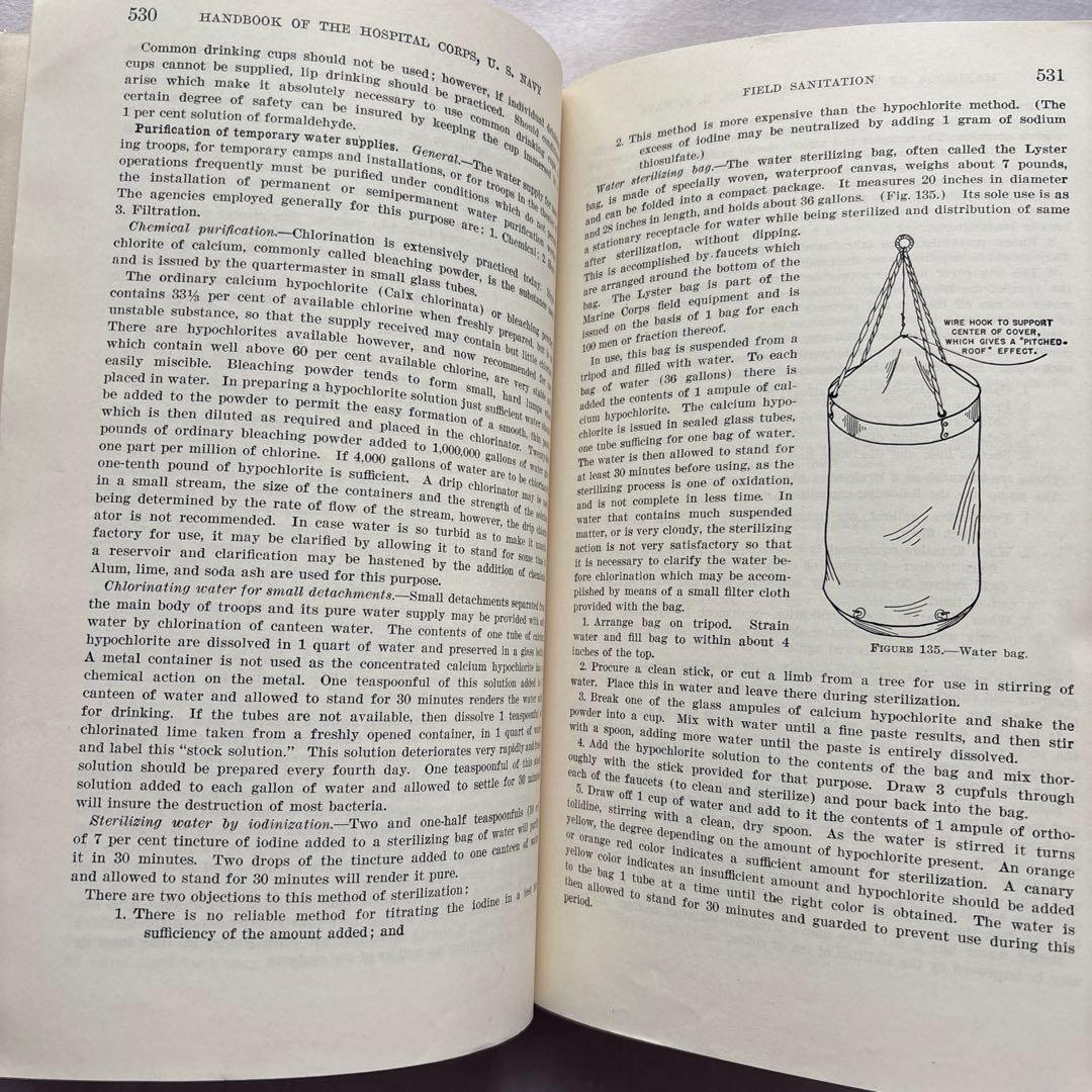 【洋書・古書】アメリカ海軍病院部隊ハンドブック 1939年 医学 衛生兵