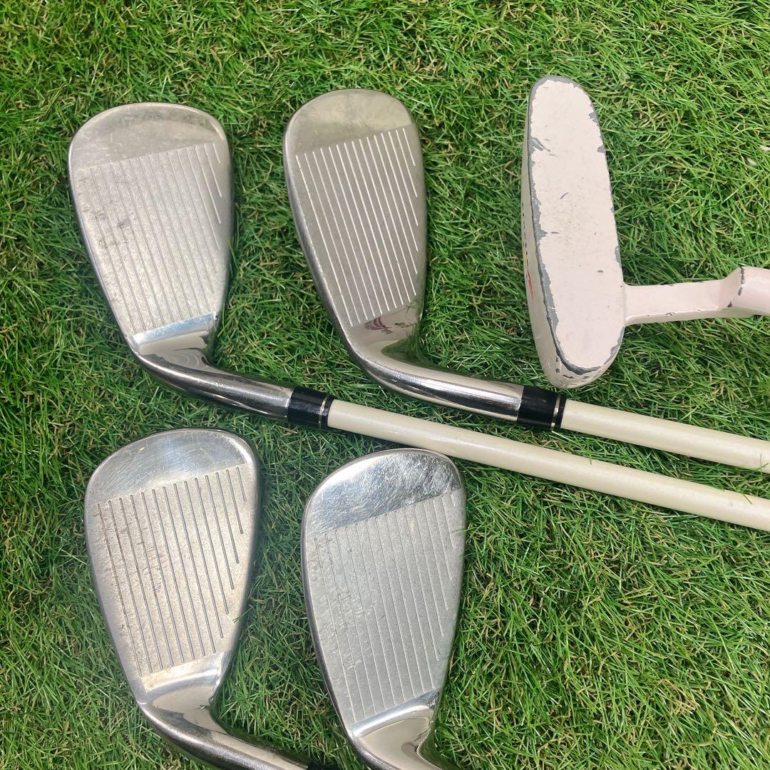 かわいいピンク 初心者　レディースゴルフクラブセット 右利き フレックスL