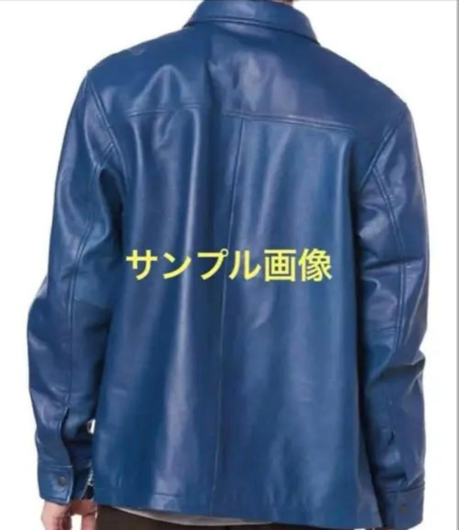 Indian レザー コーチジャケットXL 小峠ブルー