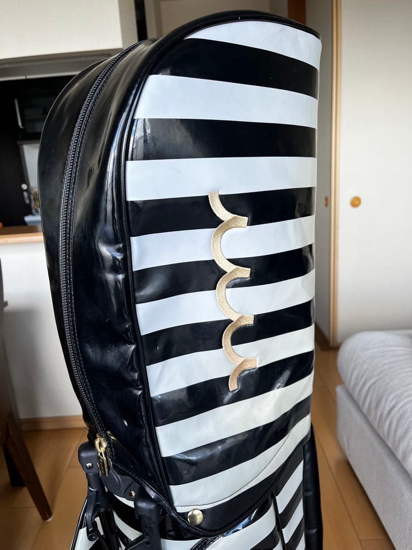 良品完売品希少ムータ muta MARINE スタンドキャディバッグ　ストライプ