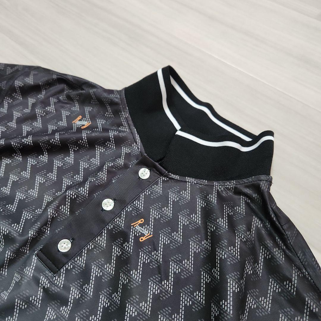 美品☆Resurrection☆2023GMグラデーション半袖ポロ L 黒グレー