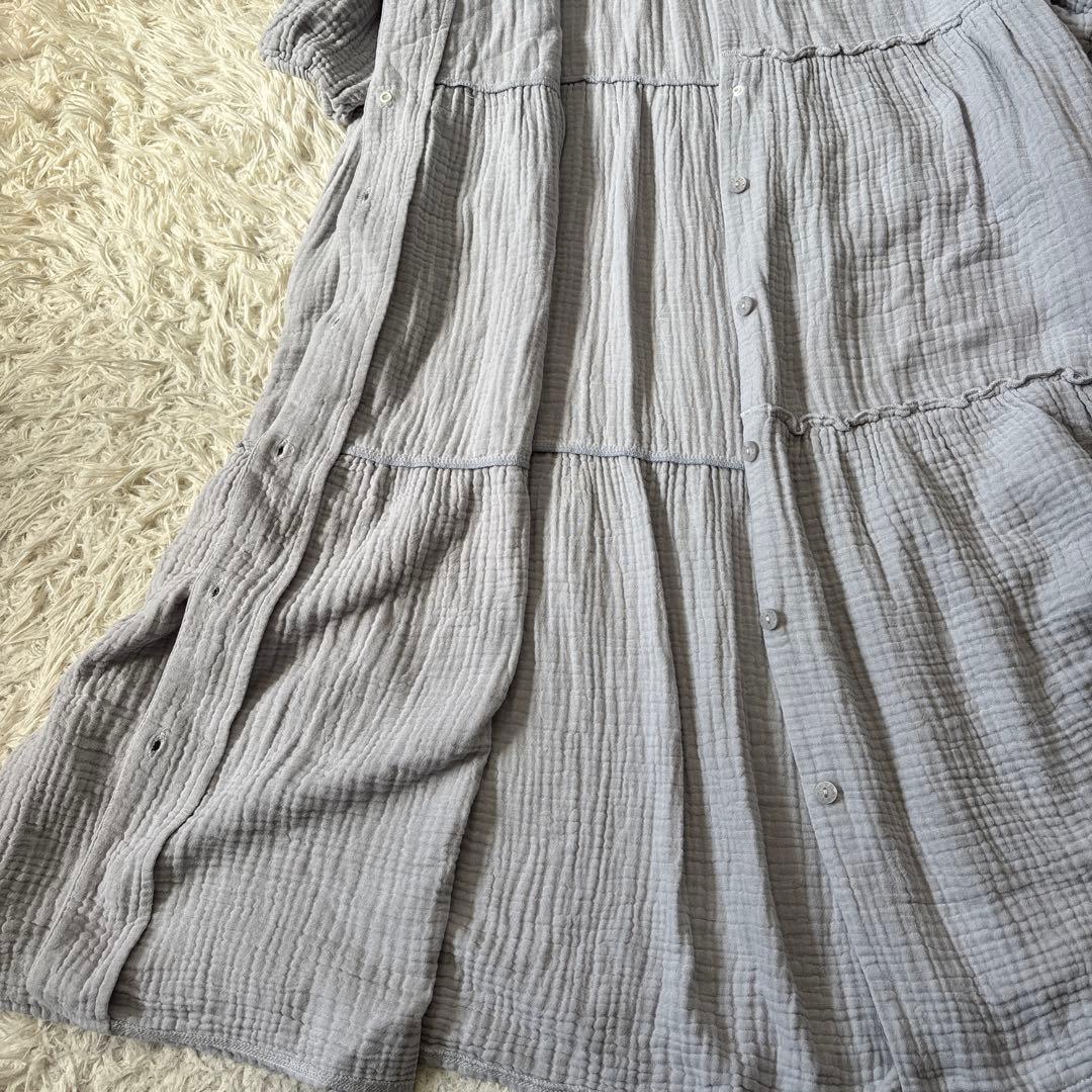 美品☆【ジェラートピケ】マタニティ　ガーゼ地　ワンピース　ティアード　1サイズ