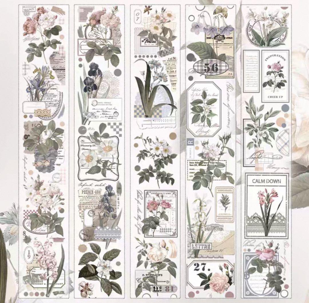 本*ク様 【新品未開封】海外マステ　壹洱 12本　まとめ売り　花系　マスキングテ