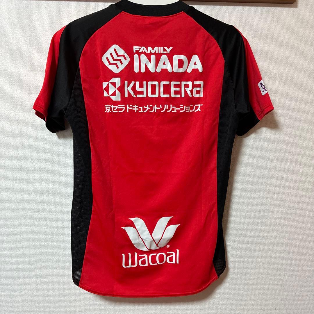 【京都サンガ　練習着】サッカーシャツ Mサイズ レッド ブラック