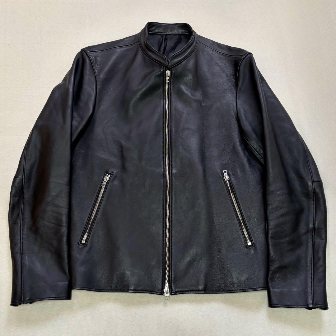 LIDNM リドム 羊革 ラムレザージャケット スタンドカラー L メンズ