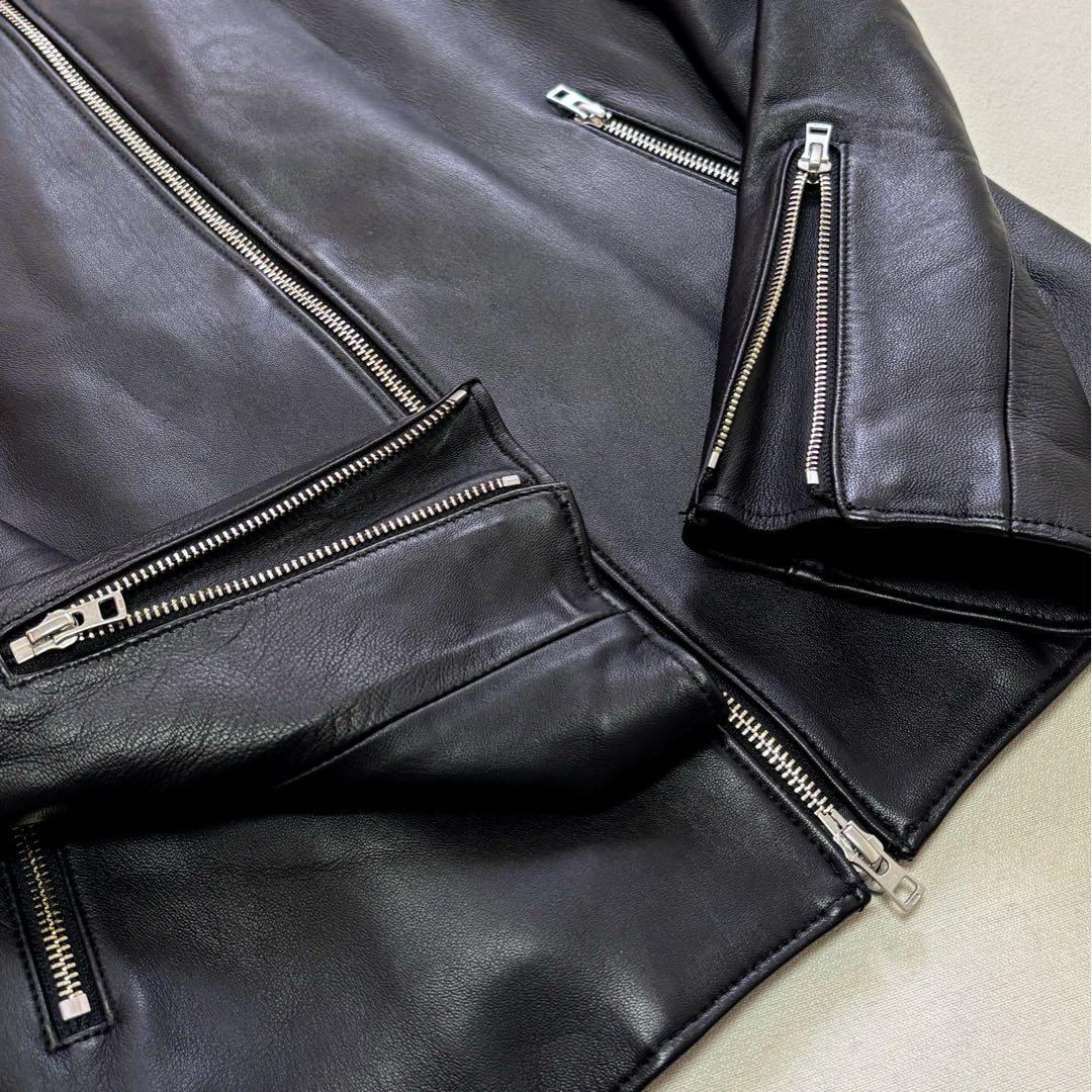 LIDNM リドム 羊革 ラムレザージャケット スタンドカラー L メンズ