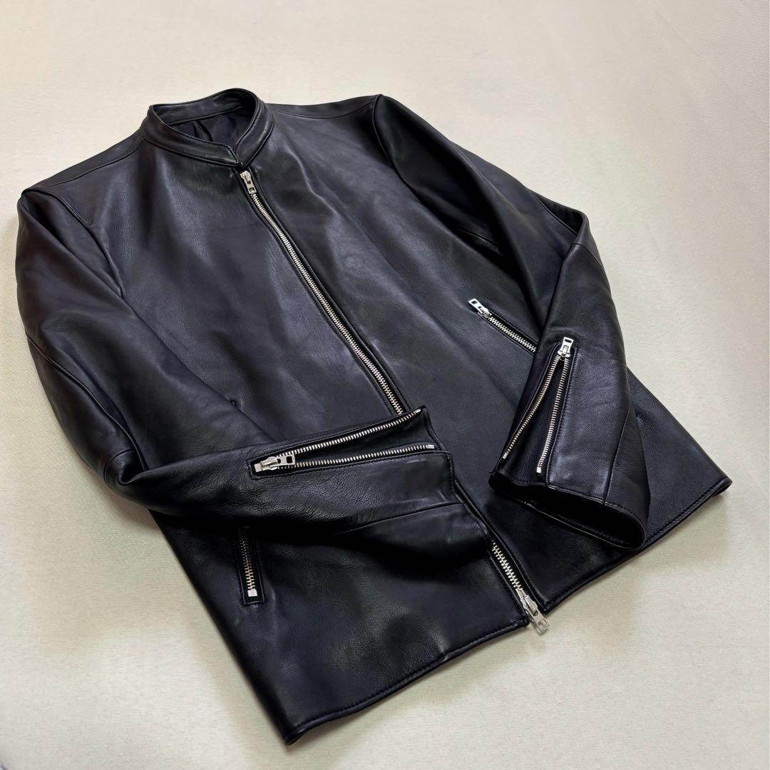 LIDNM リドム 羊革 ラムレザージャケット スタンドカラー L メンズ