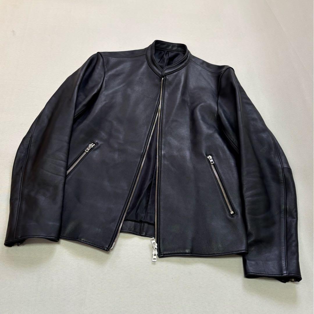 LIDNM リドム 羊革 ラムレザージャケット スタンドカラー L メンズ