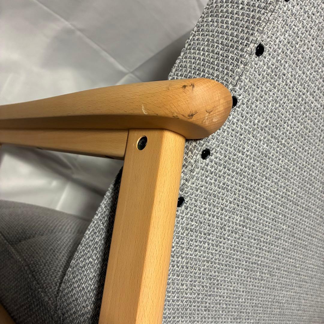 カリモク60　Kチェア　1シーター　ミストグレー