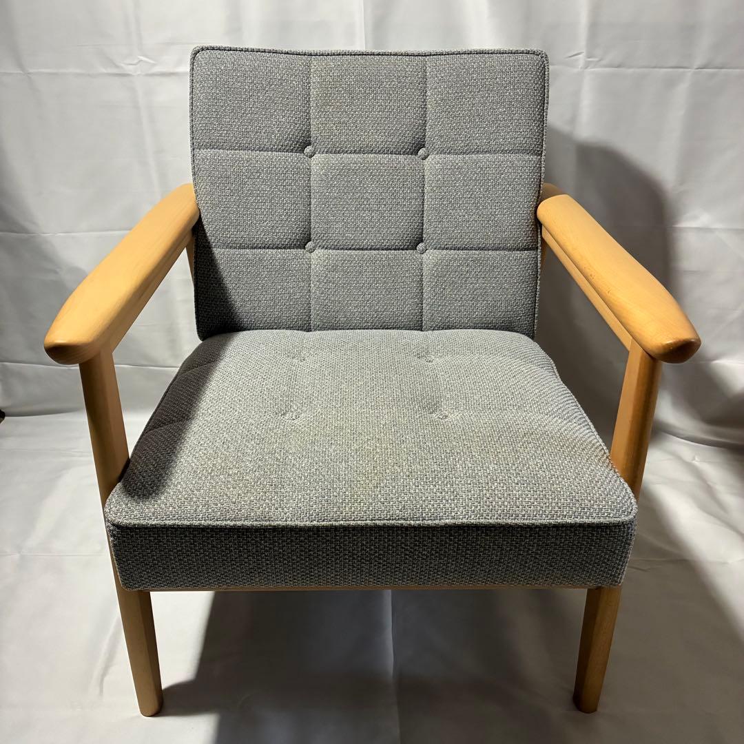 カリモク60　Kチェア　1シーター　ミストグレー