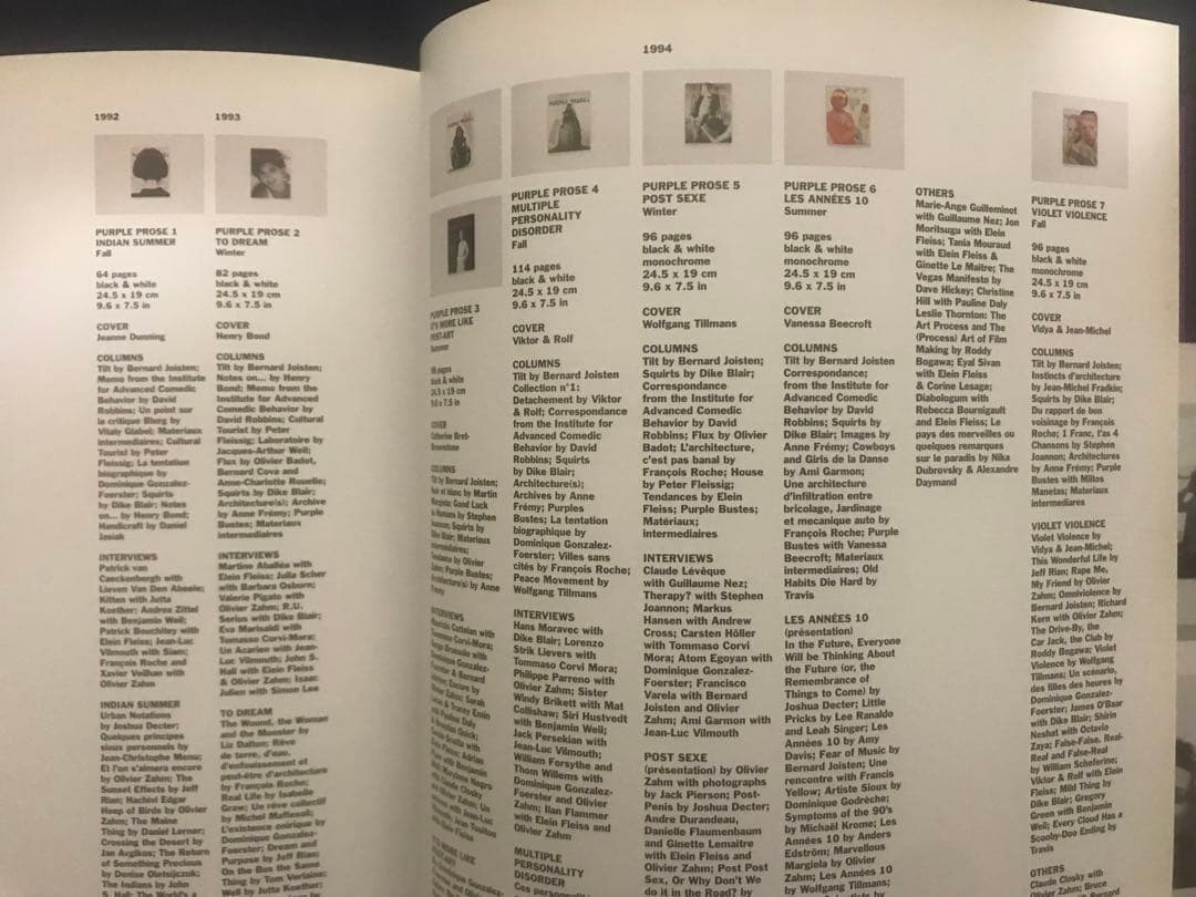 『PURPLE ANTHOLOGY』’08年RIZZOLI刊　初版