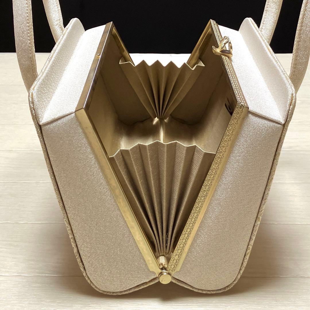 《未使用》和装バッグ　帯地　淡いゴールド