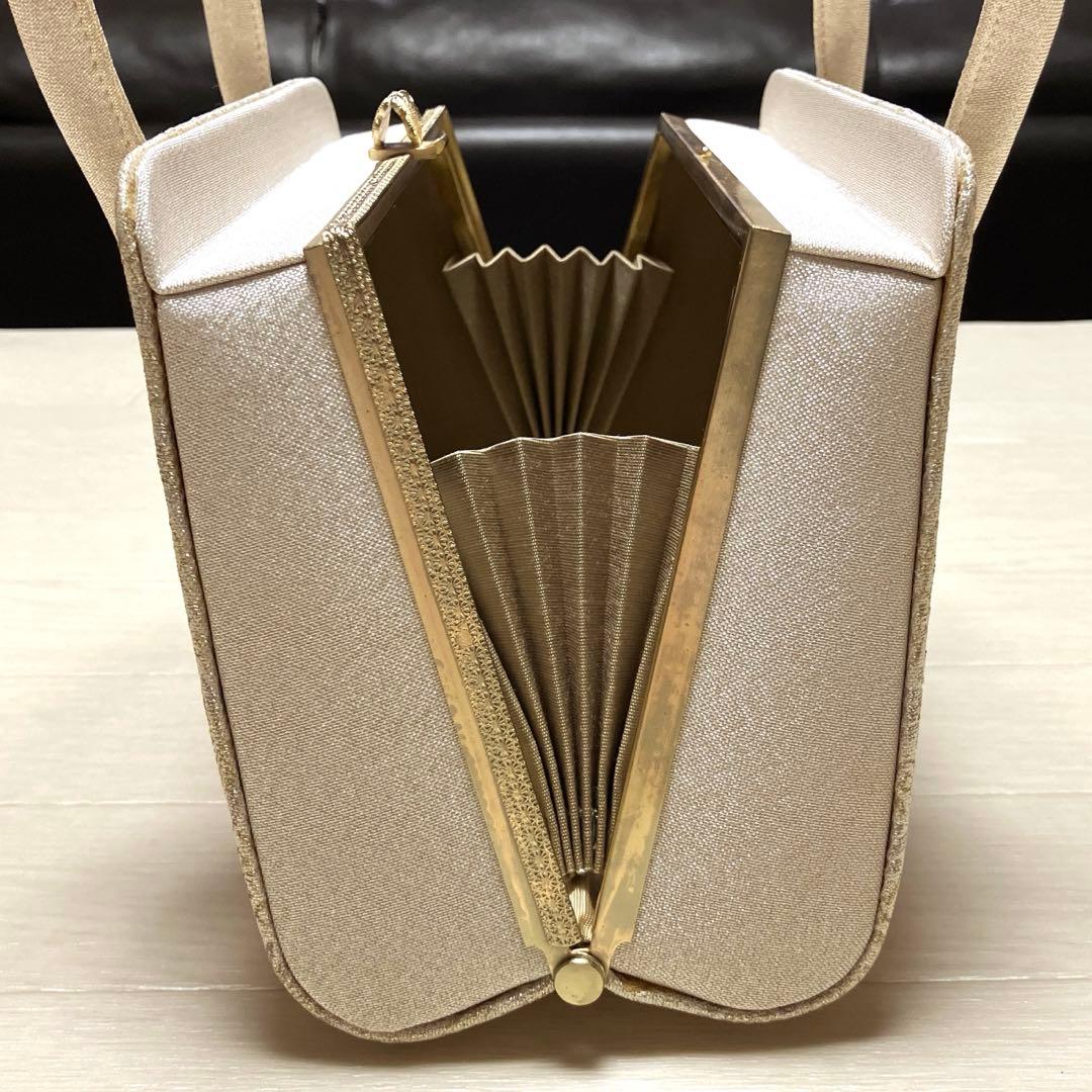 《未使用》和装バッグ　帯地　淡いゴールド