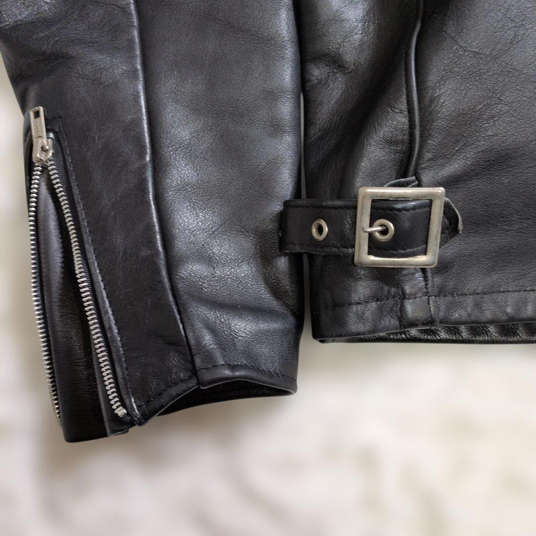 極美品　ショット　シングルライダース　641ボアライナー付　38　M〜L　黒