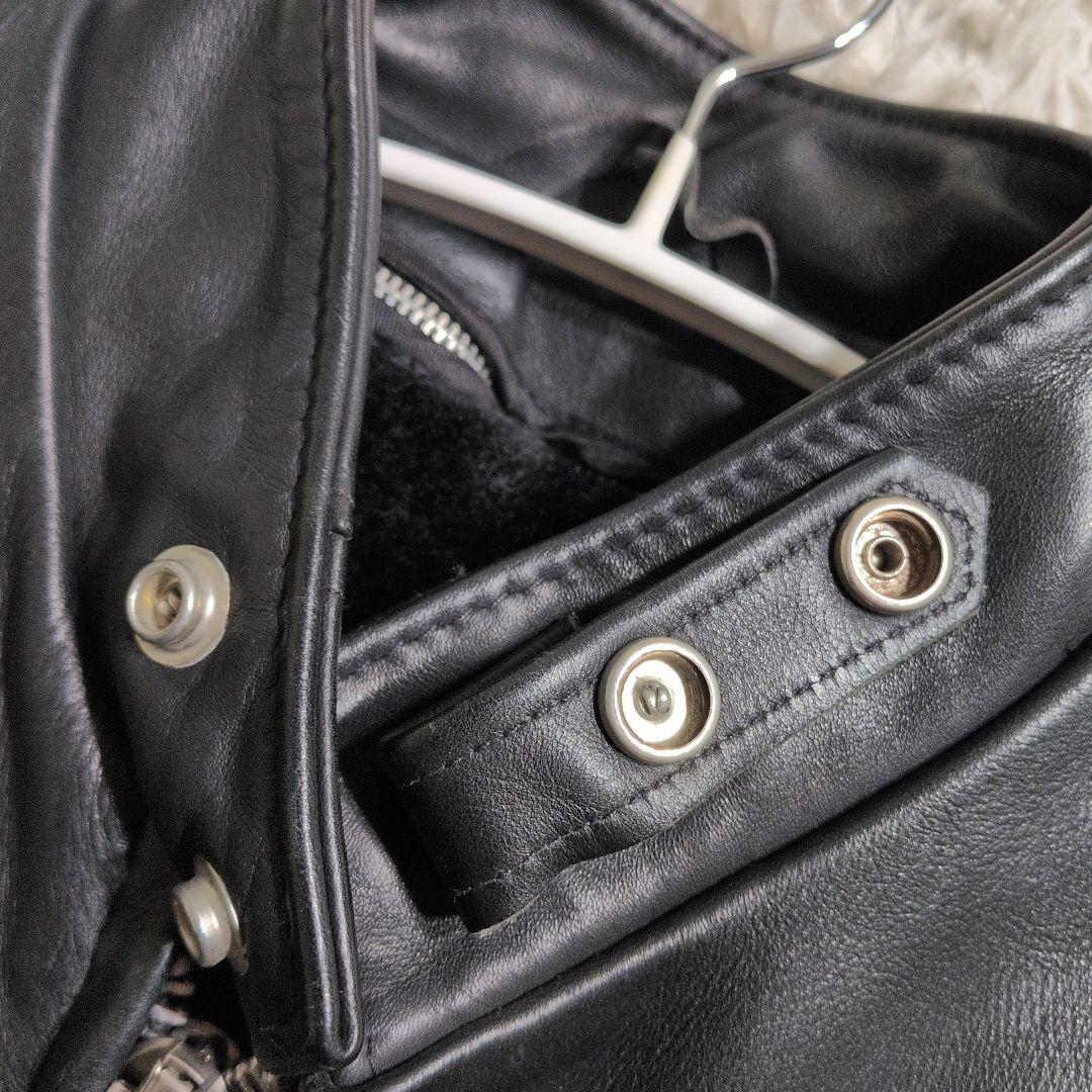 極美品　ショット　シングルライダース　641ボアライナー付　38　M〜L　黒