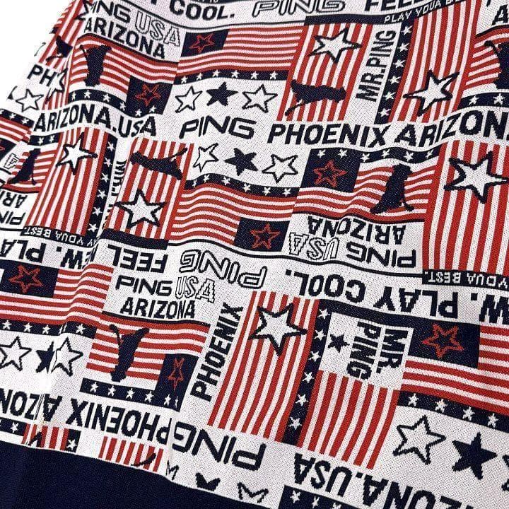 新品 PING ピン ゴルフ ジャカード クルーネックニット プルオーバー L