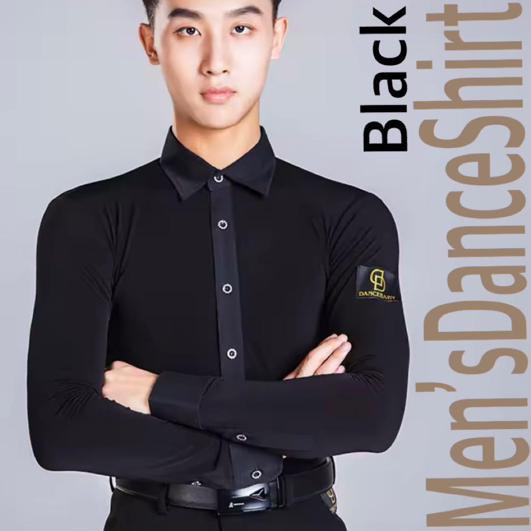 社交ダンス★DANCE BABYメンズシャツ★ブラック★サイズXL★新品未使用品