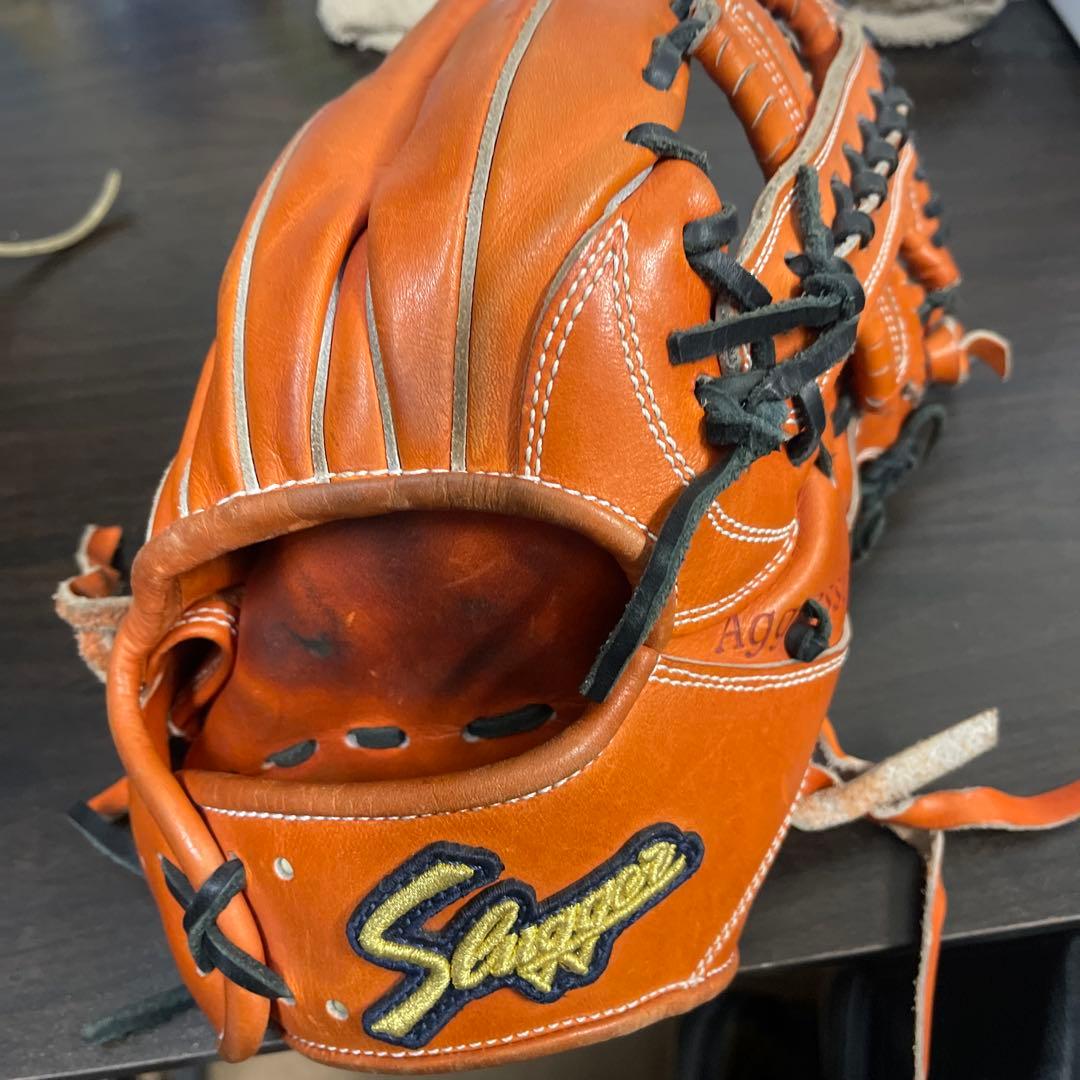 Slayer Aggressive 硬式グローブ オレンジ