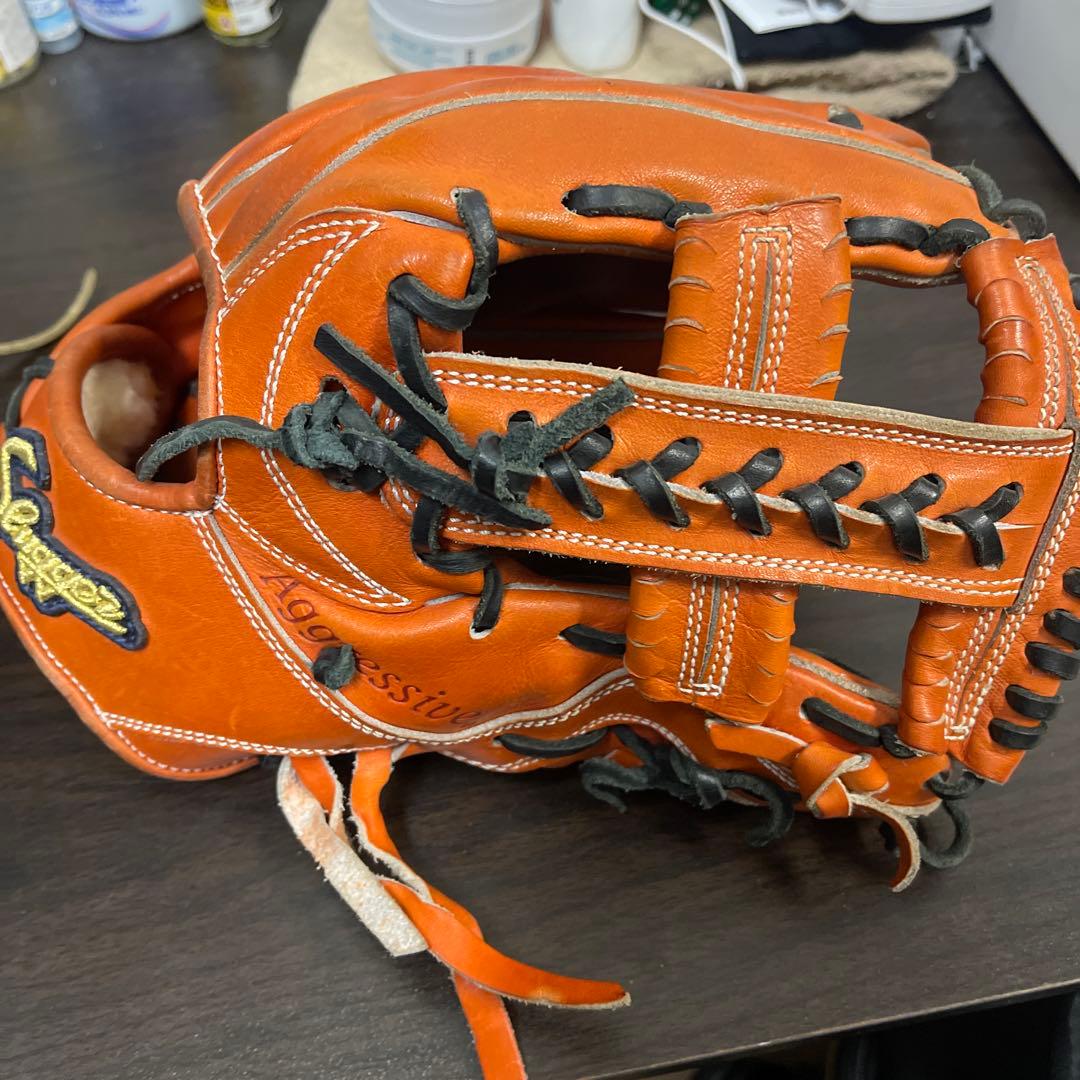 Slayer Aggressive 硬式グローブ オレンジ