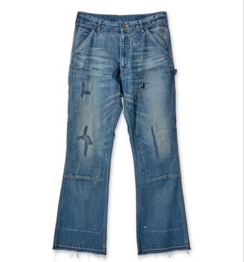 SAINT MXXXXXX セントマイケルダブルニーデニムパンツXL