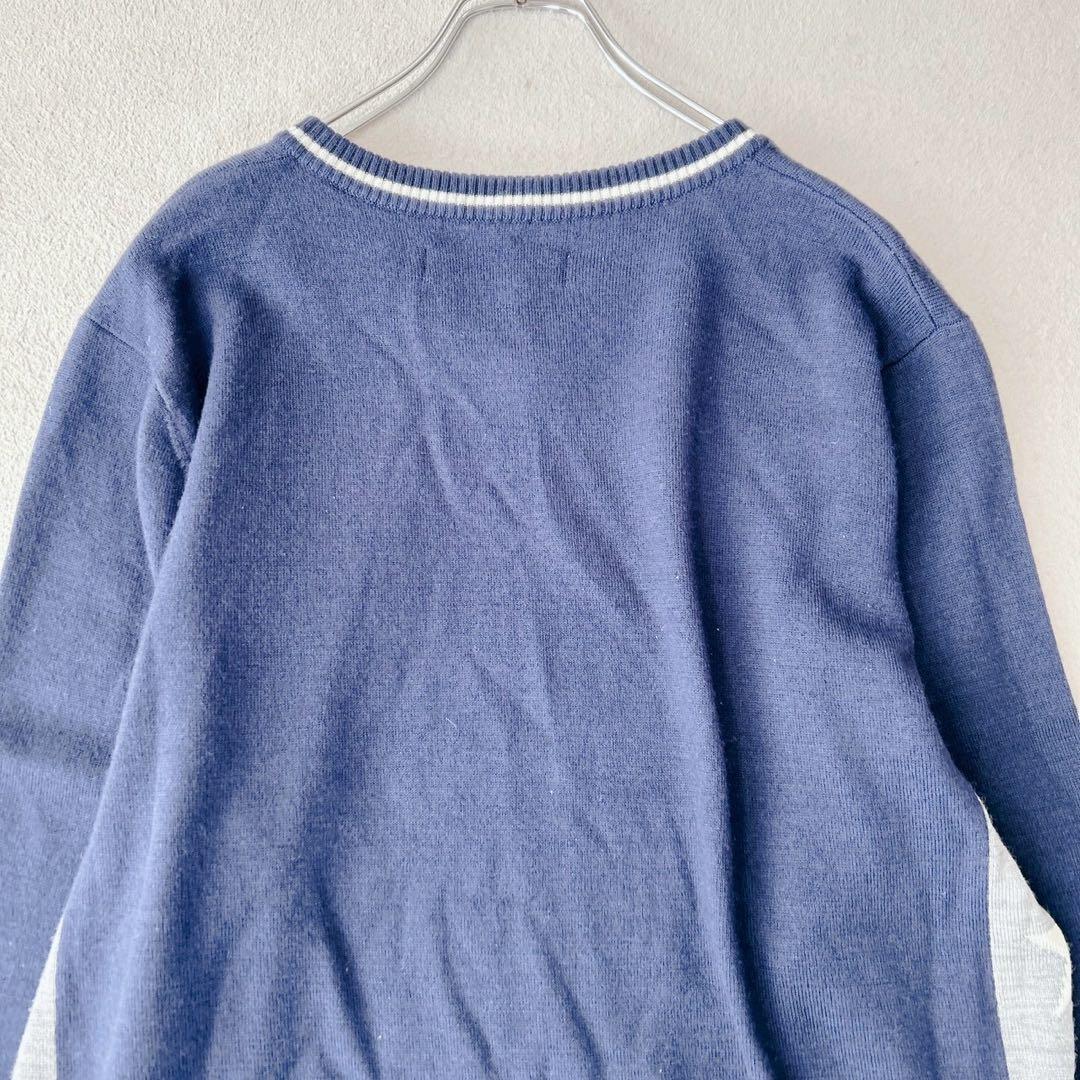 近年✨12 VTWELVE トップス ゴルフウェア ニット　長袖　ブルー　L