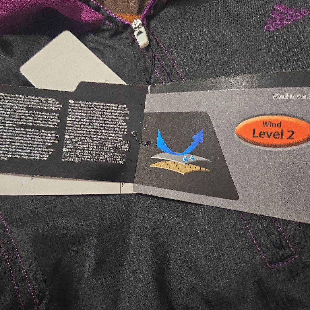 adidas レディース M ジップアップウェア 黒/紫