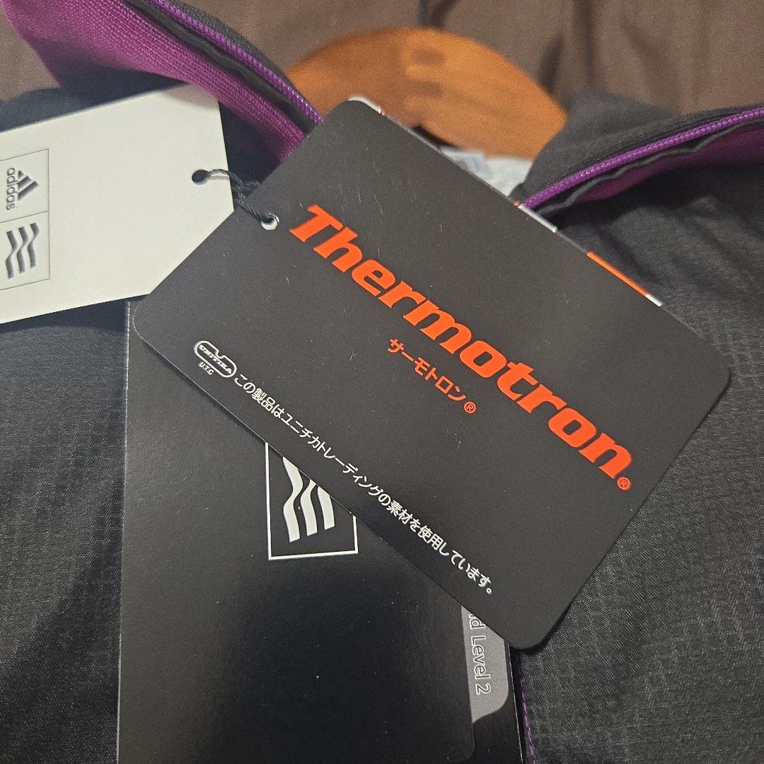 adidas レディース M ジップアップウェア 黒/紫