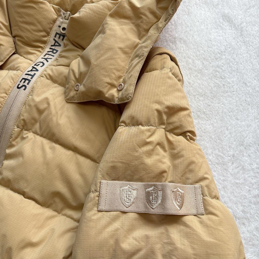 未使用級　現行品　パーリーゲイツ 　ダウン　ジャケット　ベスト　フード　ベージュ