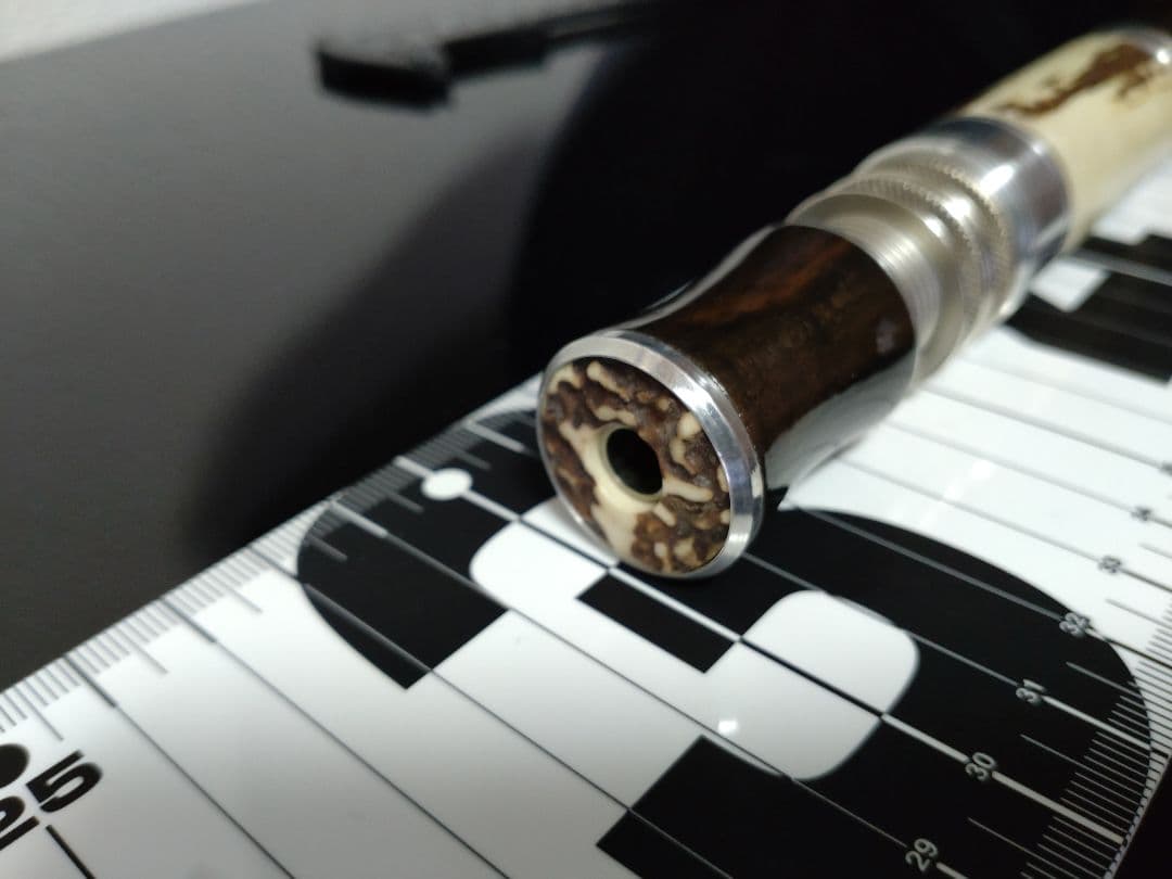 黒柿　スタッグ（鹿角）渓流フィッシングロッドグリップ　ハンドメイド