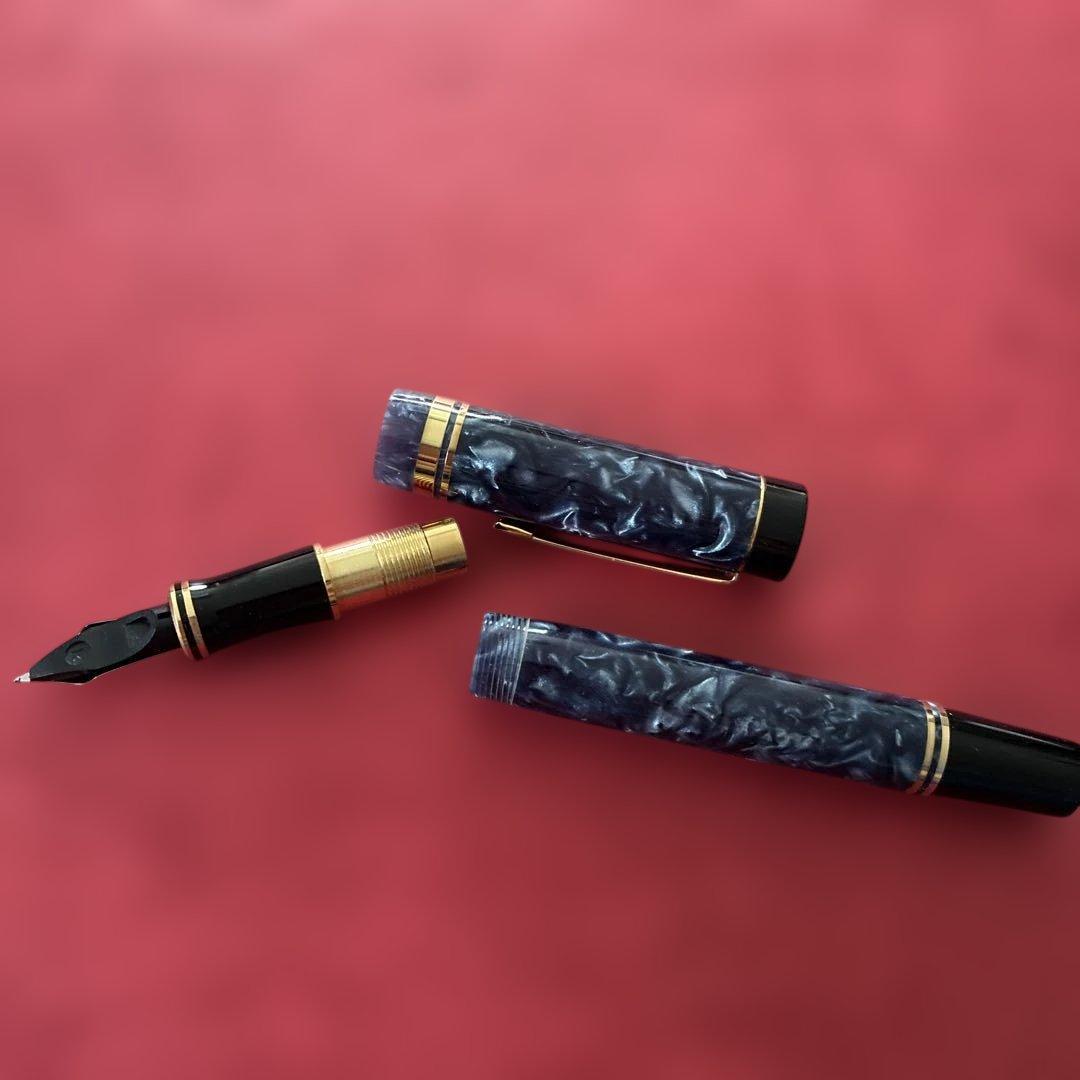 PARKERパーカーデュオフォールドセンテニアルペン先 14K マーブルブルー