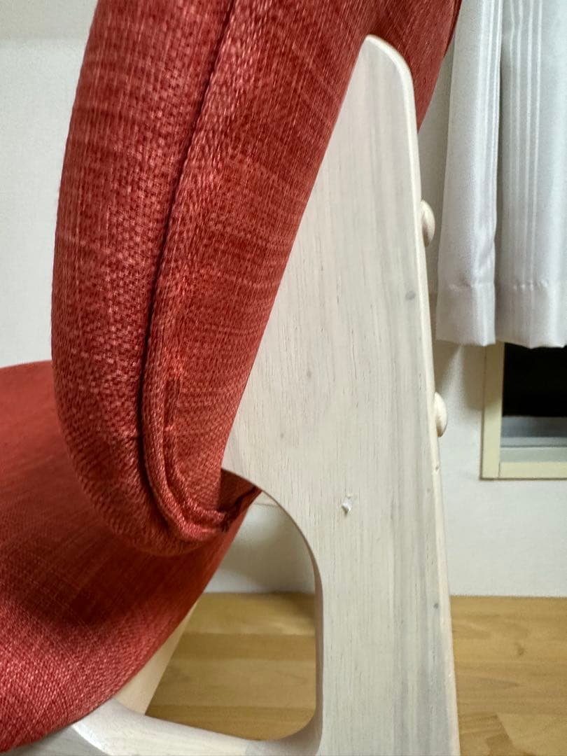 人気　リビングダイニング1人用チェア　リラックスワイド　オレンジ