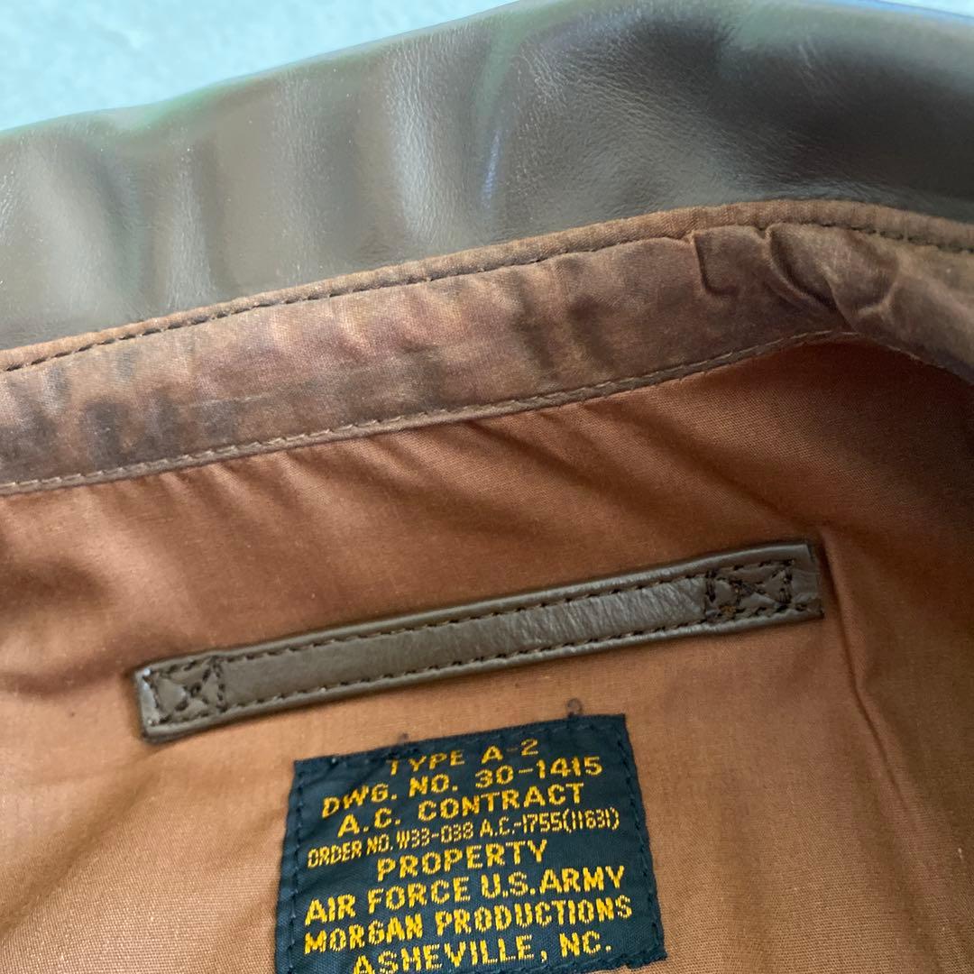A2ジャケット ホースハイド 中田商店 両肩レザーパッチ 36サイズ