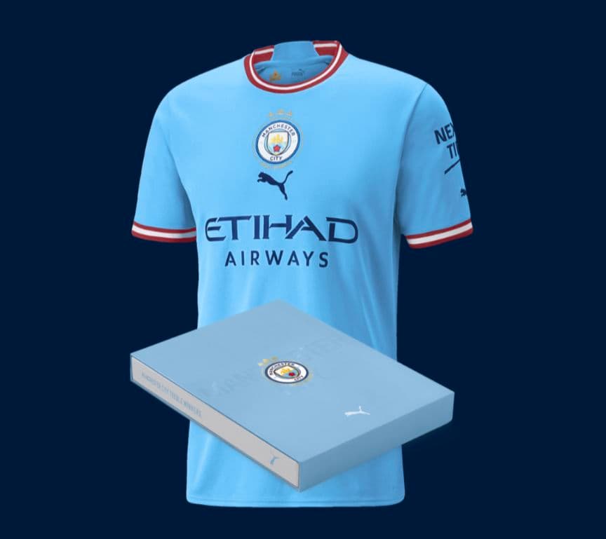 マンチェスターシティ トレブル記念ユニフォーム