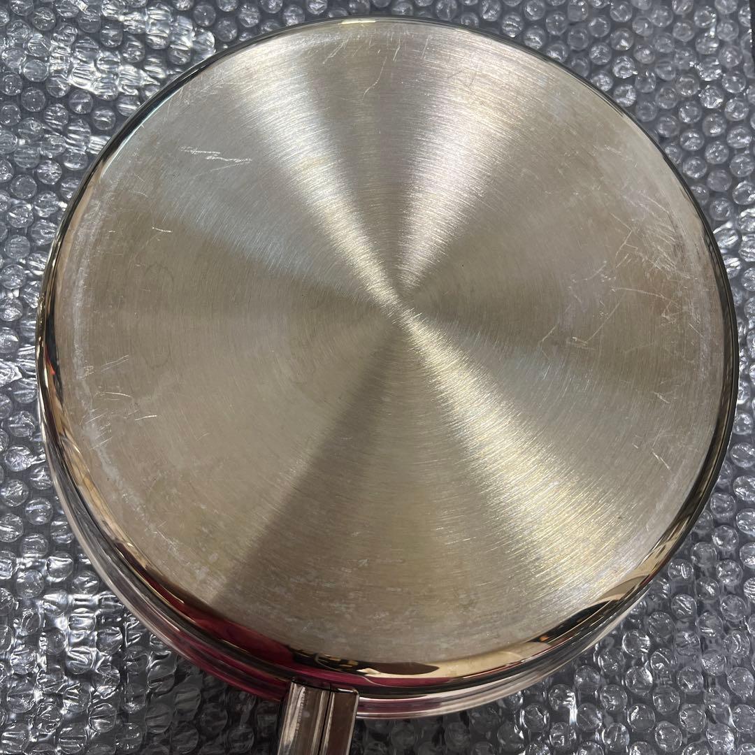 ステンレス片手鍋 2点セット 直径約22cm（蓋付き）・27.5cm（蓋なし）