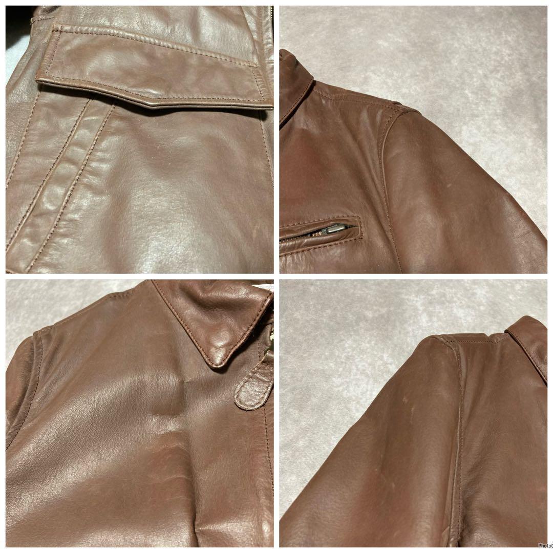 Duffers （M） A-2　フライトジャケット　カウレザー　本革　ブラウン