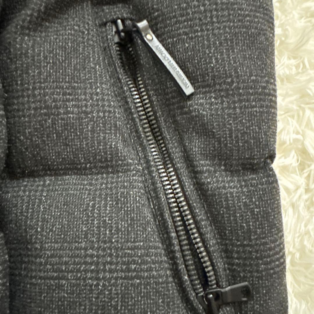 美品 ナノユニバース西川ダウン G4ベスト M フード着脱可 高機能 保温性抜群