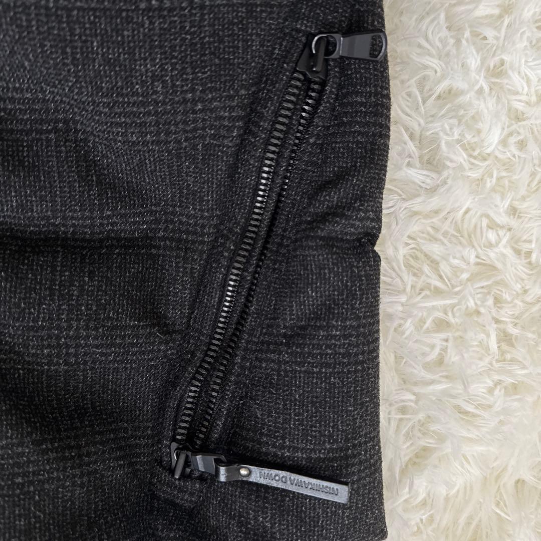 美品 ナノユニバース西川ダウン G4ベスト M フード着脱可 高機能 保温性抜群