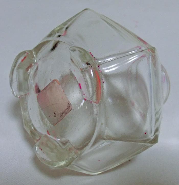 ☆アルコールランプ☆オイル☆ランタン☆花形☆ピンク☆菱形タンク☆三つ足☆