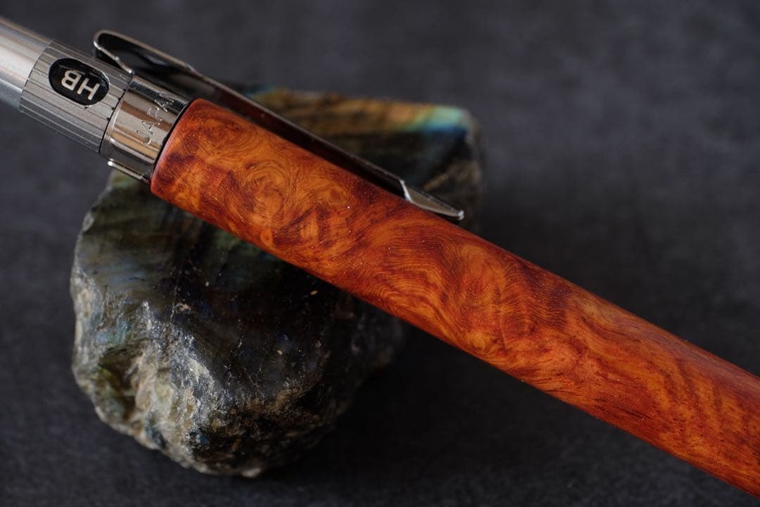 PG5木軸カスタム0211　高村杢工房 製図用シャープペンシル 花梨瘤