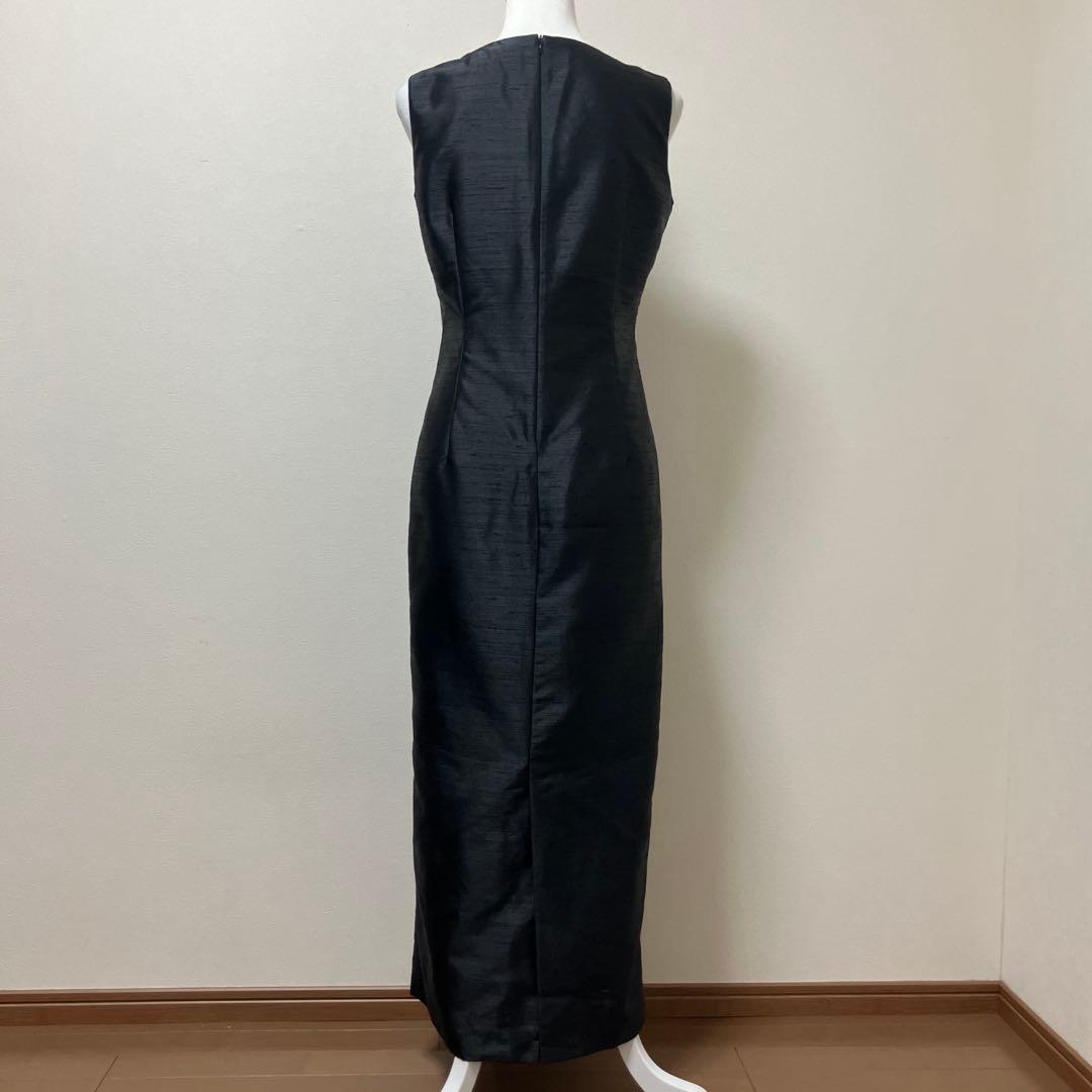 東京ソワール　SOIR DOLCE ロングワンピース　ブラック　ノースリーブ　春