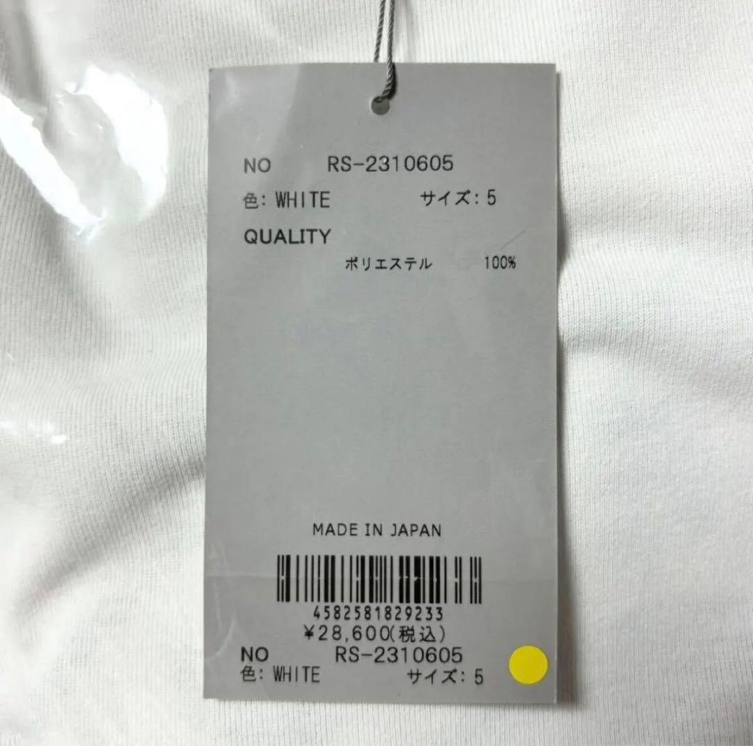 ラッセルノ ゴルフ コブラプリント モックネック ショートスリーブ ホワイト 5